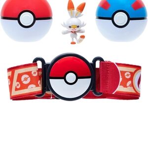 Poké Ball Belt Set - Red and Blue